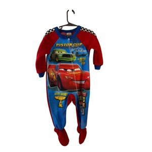 Disney Pixar 2t‎ Car's zipper Pajamas rn#87652 red blue